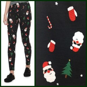 SO Christmas Santa Leggings Pajama Bottoms